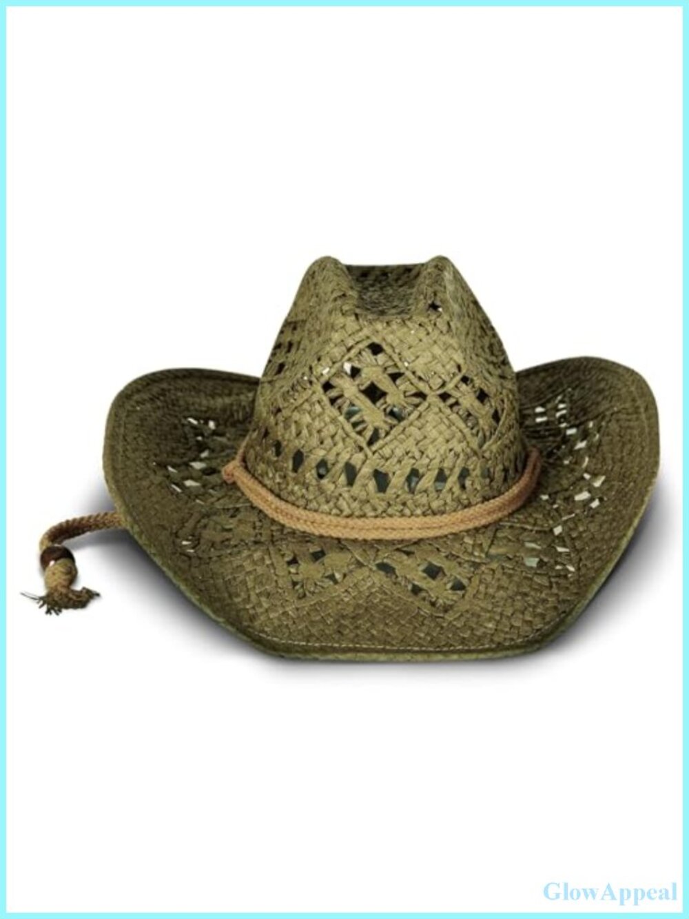 Lucky Brand Womens Straw Cowboy Hat Rope Design